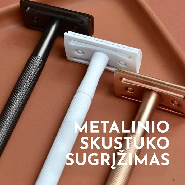 Metalinio skustuko sugrįžimas - Nula | Priemonės tvaresnei Tavo kasdienai