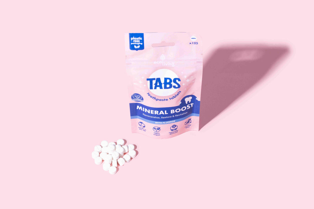 Mineral Boost dantų pastos tabletės (be fluoro)