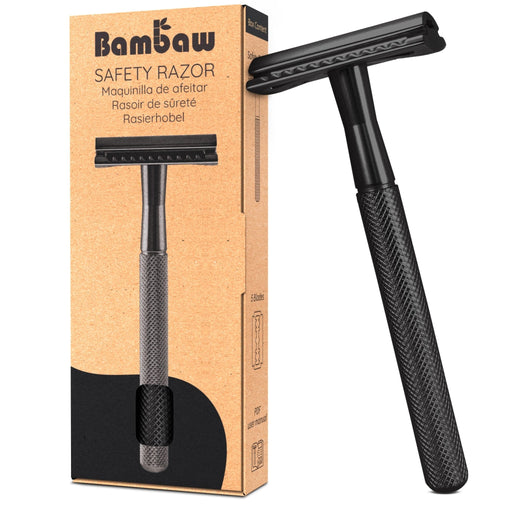 Daugkartinis metalinis skustuvas Bambaw Black - Nula | Priemonės tvaresnei Tavo kasdienai# - product_vendor#