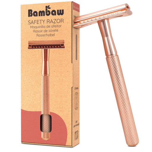 Daugkartinis metalinis skustuvas Bambaw Rose Gold - Nula | Priemonės tvaresnei Tavo kasdienai# - product_vendor#