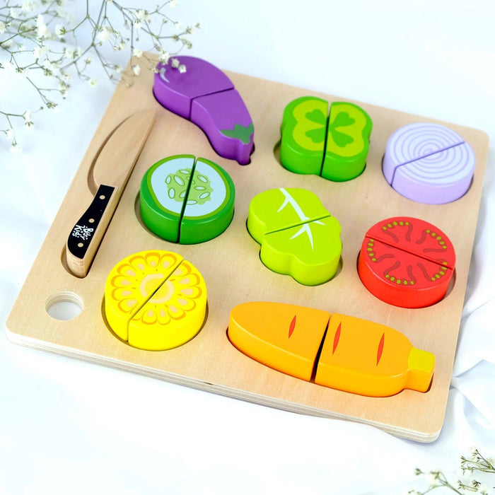 Montessori medinis daržovių pjaustymo rinkinys - Nula | Priemonės tvaresnei Tavo kasdienai-product_vendor