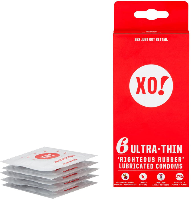 Prezervatyvai iš natūralaus latekso XO! (ypač ploni, 6 vnt)
