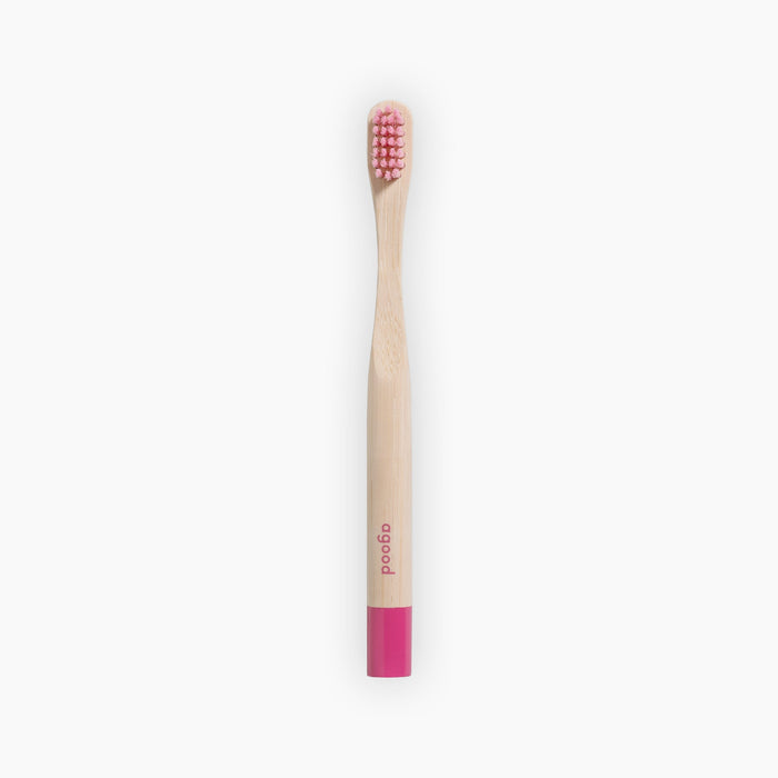 Bambukinis dantų šepetėlis vaikams A Good Company (rožinis)